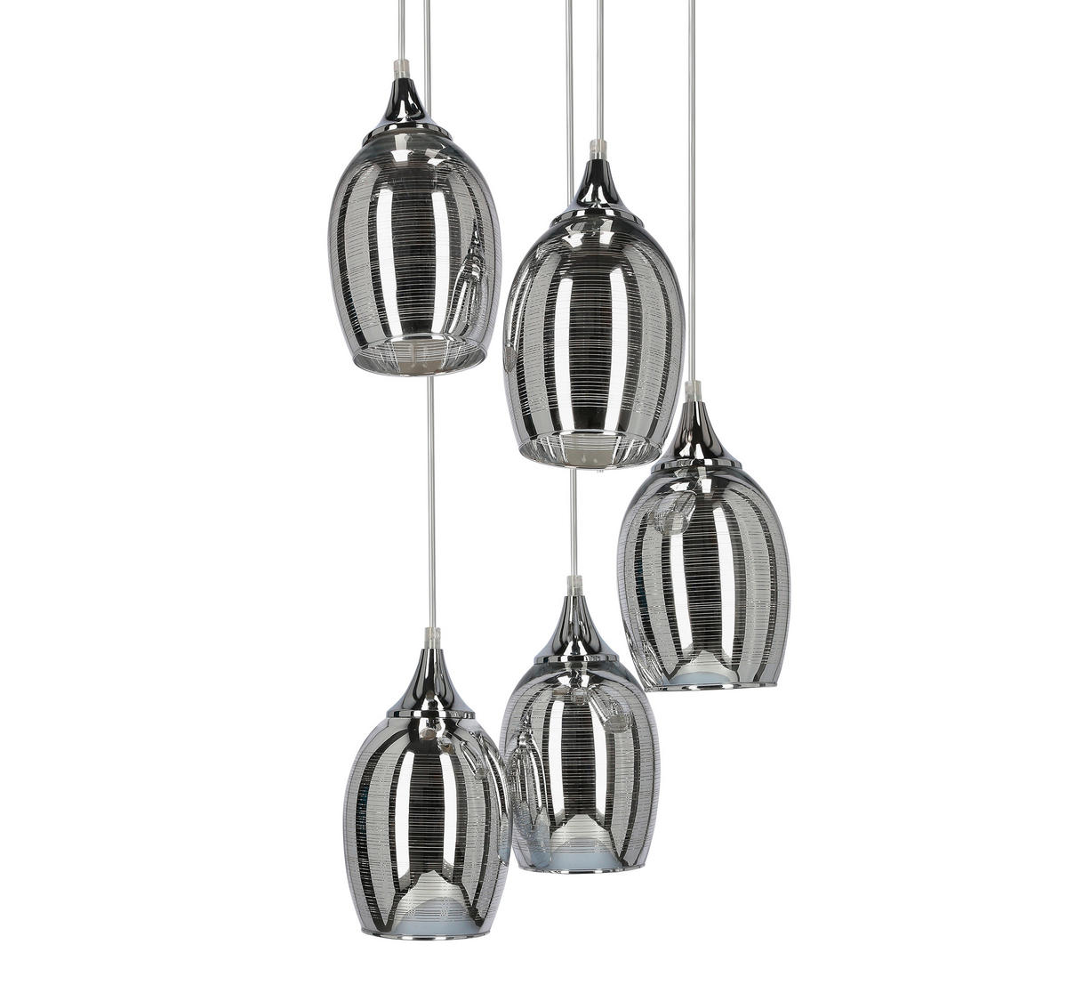 HÄNGELEUCHTE 35/35/125 cm  - Chromfarben, Design, Metall (35/35/125cm)