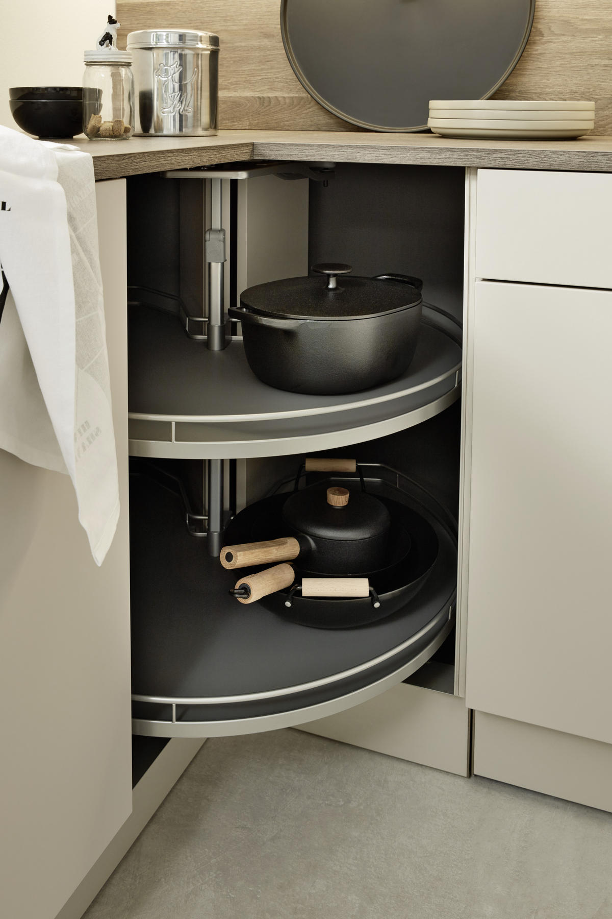 EINBAUKÜCHE SOFT LACK  - Eichefarben/Sahara, Design, Holzwerkstoff - Nolte Küchen