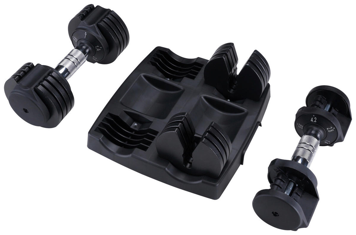 VARIABLES HANTELSET VHS 15 - Schwarz, KONVENTIONELL, Metall (14,6kg)