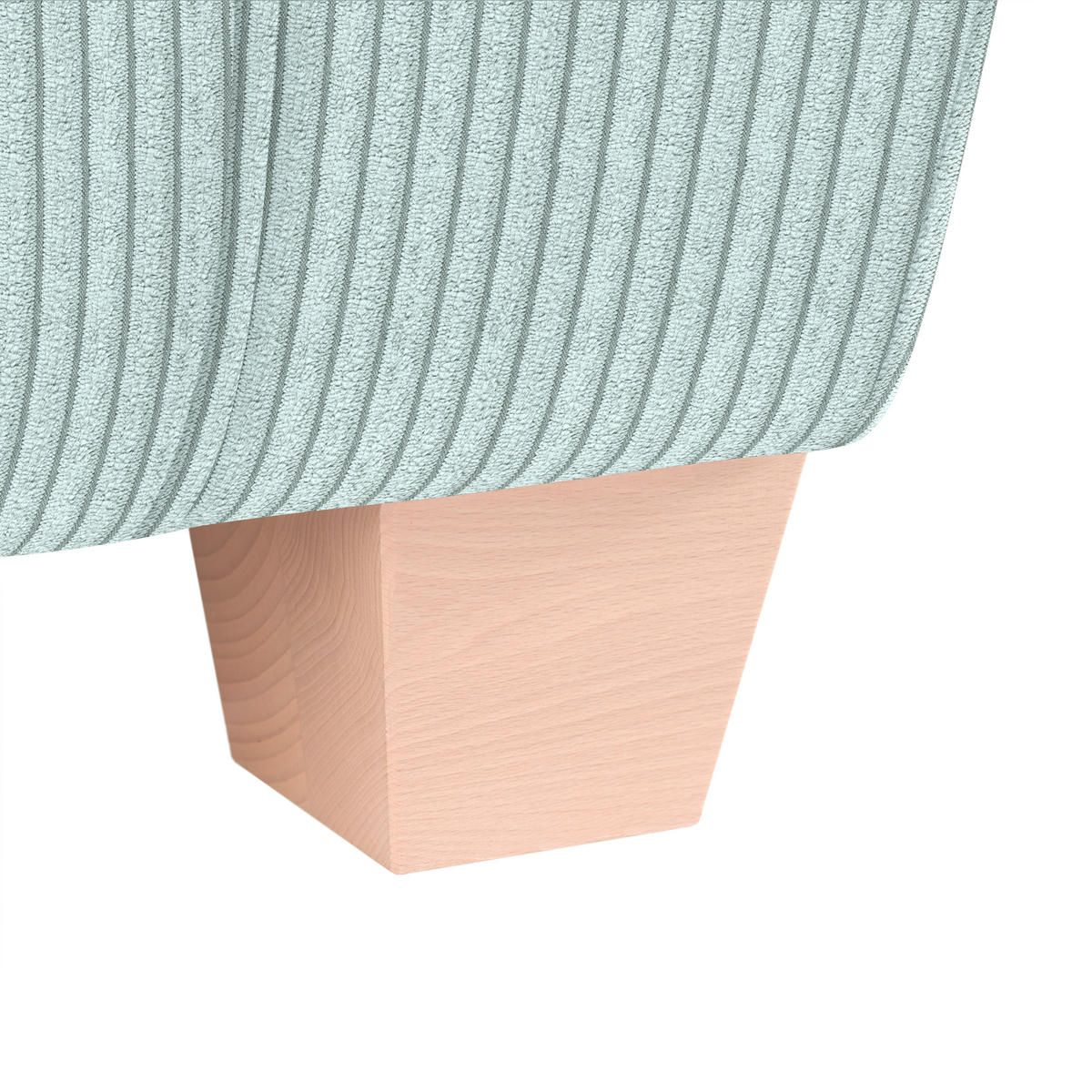 2-SITZER-SOFA in Cord Hellblau  - Naturfarben/Hellblau, Holz/Textil (190/70-85/95cm) - MID.YOU