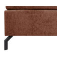 BOXSPRINGBETT 180/200 cm,  in Rotbraun, Topper, H3 + H3 = fest  - Rotbraun/Schwarz, Design, Textil/Metall (180/200cm) - Esposa