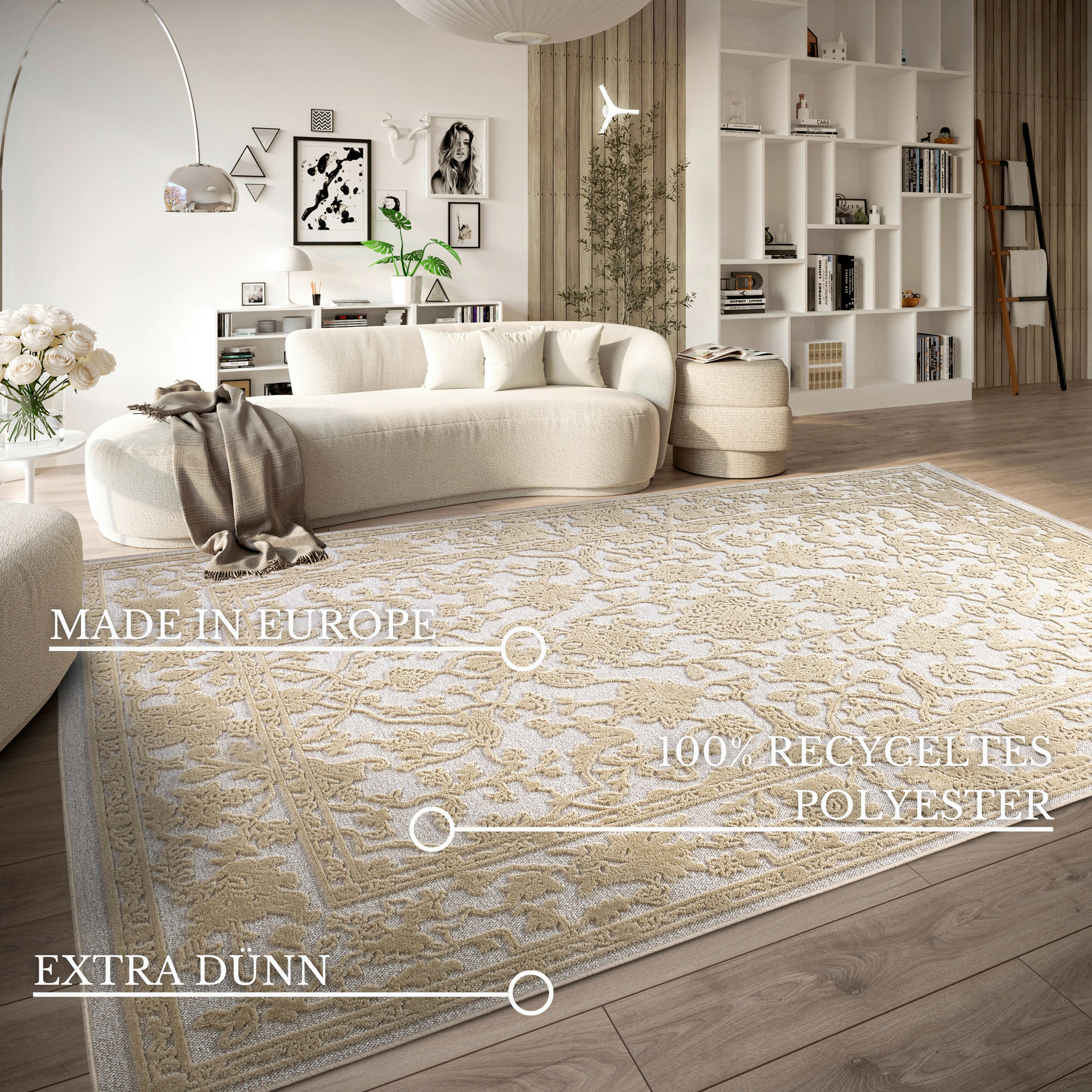 FLACHWEBETEPPICH 200/290 cm Kollektion 1879 Creme  - Creme, Design, Textil (200/290cm) - Villeroy & Boch