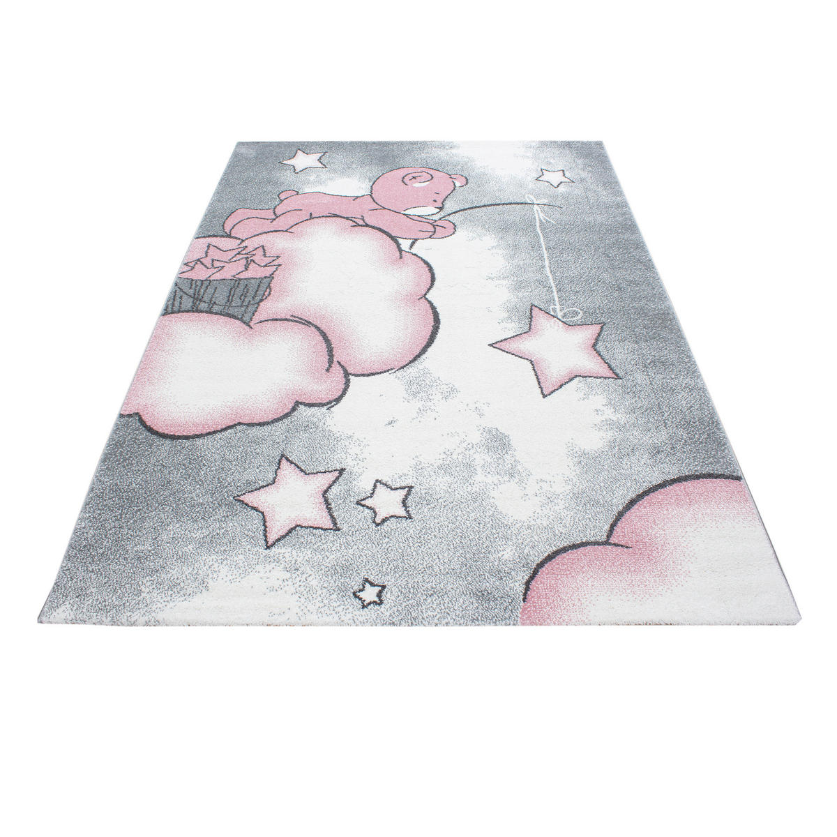 BARNMATTA 160/230 cm Kids 580  - vit/pink, Trend, textil (160/230cm) - Ben'n'jen