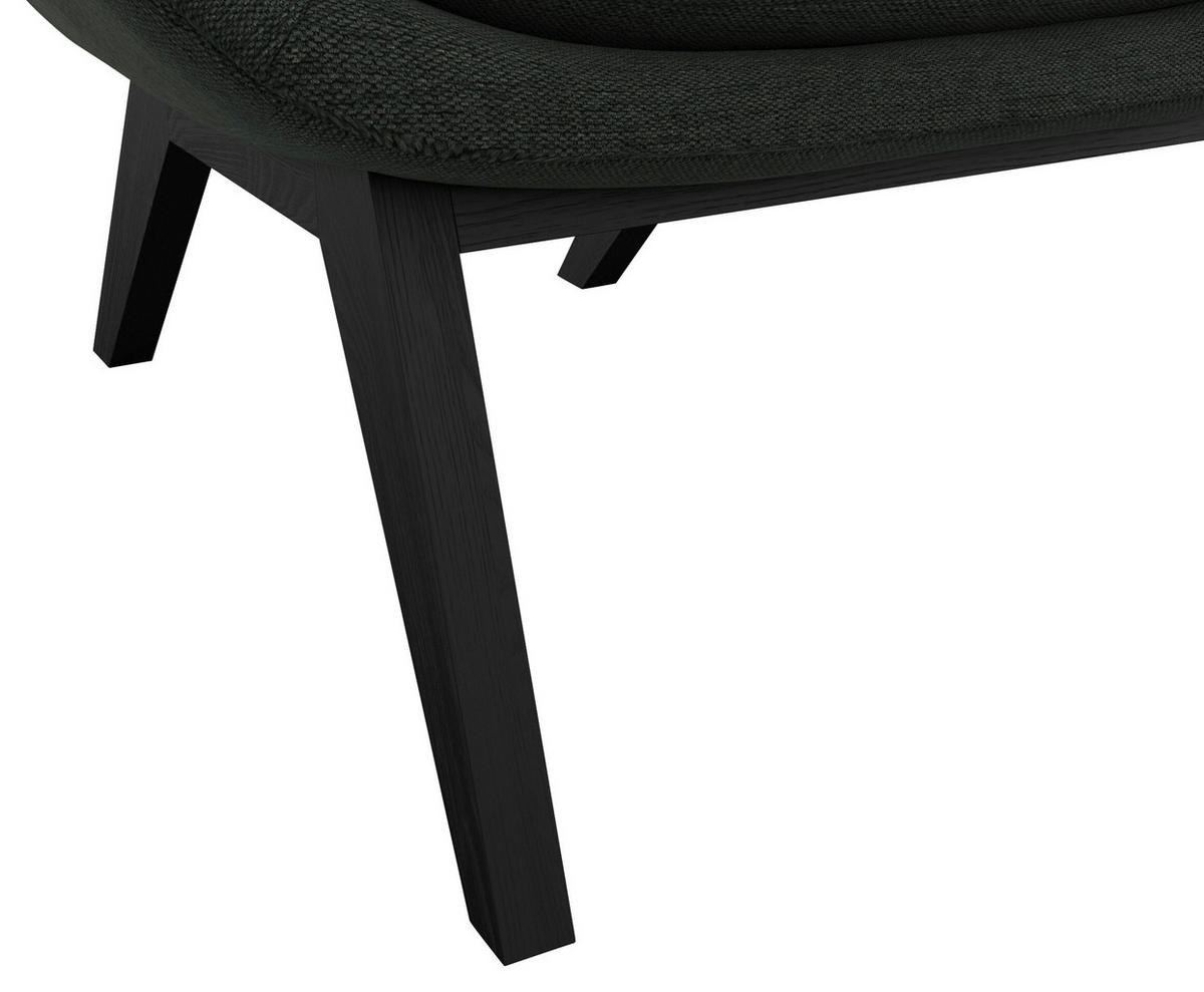 SESSELSET Flachgewebe Hocker    - Waldgrün/Schwarz, Design, Holz/Textil (84/95/96cm) - MID.YOU