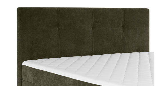 BOXBETT 180/200 cm in Khaki - Khaki/Schwarz, KONVENTIONELL, Holz/Textil (180/200cm) - Carryhome