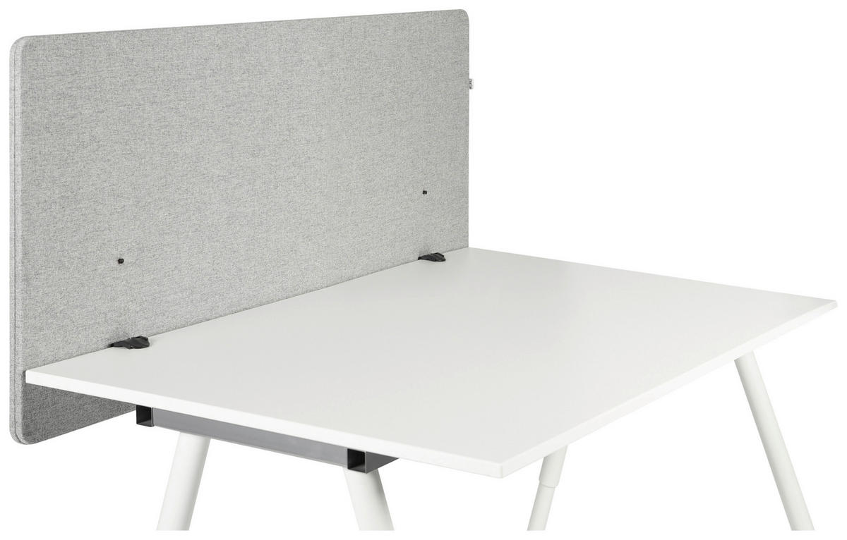 TRENNWAND  in Hellgrau  - Hellgrau, Basics, Kunststoff/Textil (120/62/2,5cm) - MID.YOU