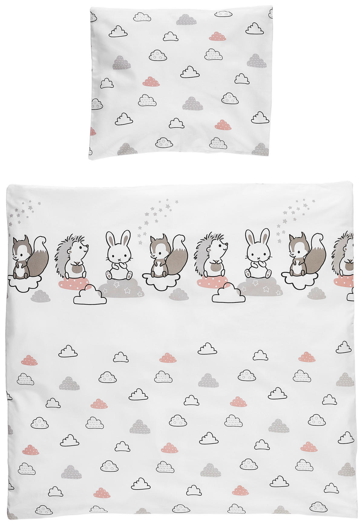 BABYBETTWÄSCHE 80/80 cm  - Taupe/Altrosa, Trend, Textil (80/80cm) - Patinio