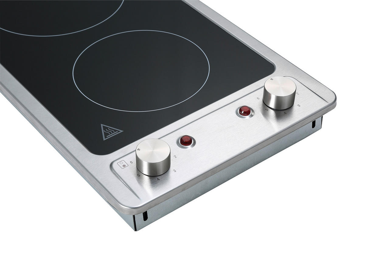 GLASKERAMIKKOCHFELD KM9120EN  - Edelstahlfarben, Trend, Glas/Metall (30/5/51cm) - Respekta