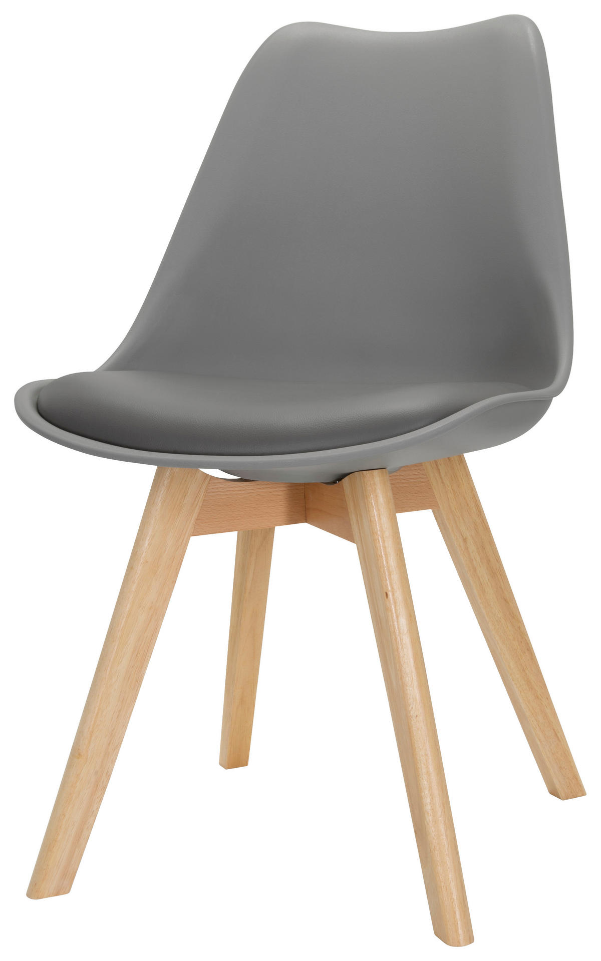 SADA ŽIDLÍ 4 ks 4 kusy - šedá/barvy buku, Moderní, dřevo/textil (48/87/56cm) - MID.YOU