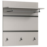 GARDEROBENPANEEL  in 85/93/25 cm  - Schwarz/Grau, Design, Holzwerkstoff (85/93/25cm) - Xora