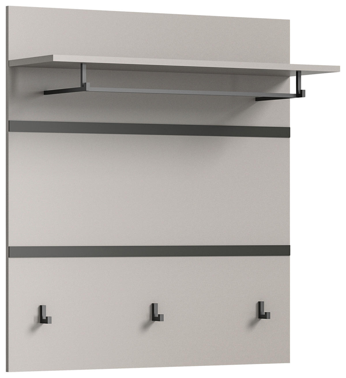 GARDEROBENPANEEL  in 85/93/25 cm  - Schwarz/Grau, Design, Holzwerkstoff (85/93/25cm) - Xora