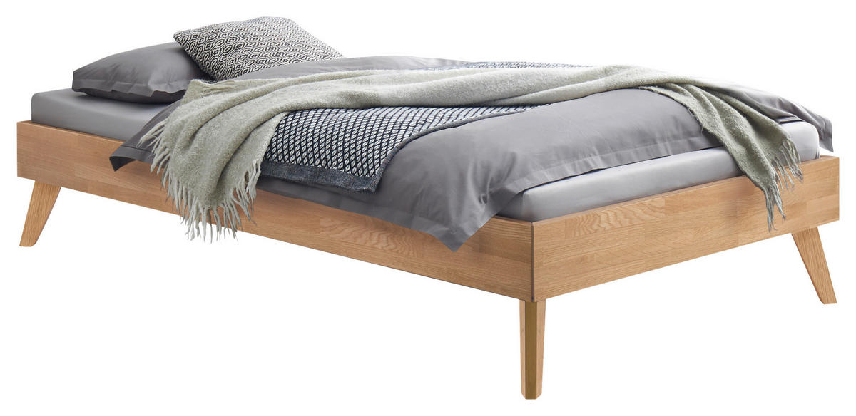 BETT 100/200 cm  in Eiche Bianco  - Eiche Bianco, KONVENTIONELL, Holz (100/200cm) - Hasena