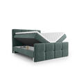 BOXBETT 180/200 cm  in Türkis  - Türkis/Chromfarben, Design, Holz/Holzwerkstoff (180/200cm) - Esposa