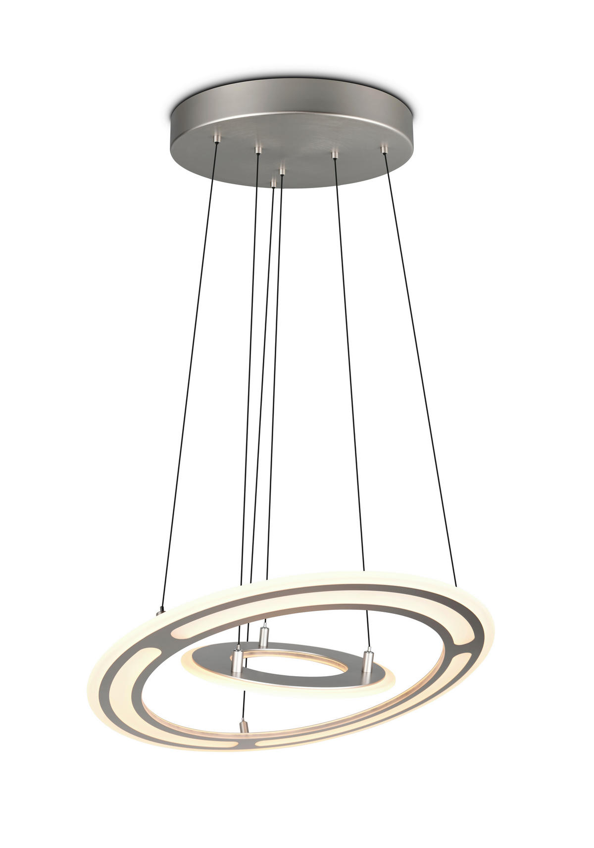 LED-HÄNGELEUCHTE 72,5/200 cm  - Nickelfarben, Design, Metall (72,5/200cm) - Trio Leuchten