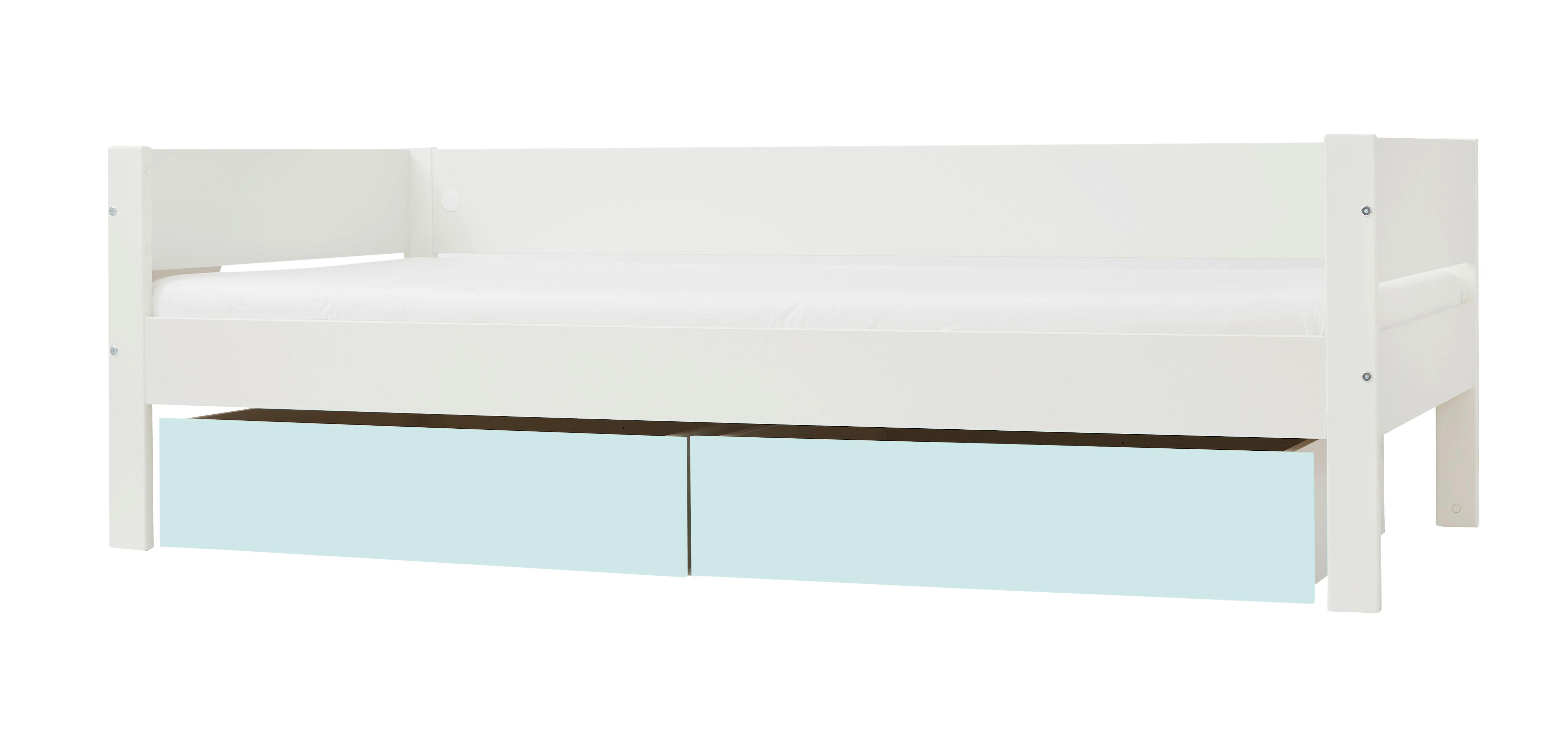 BETT 90/200 cm  in Weiß, Mintgrün  - Naturfarben/Weiß, Design, Holz/Holzwerkstoff (90/200cm) - Ben'n'jen