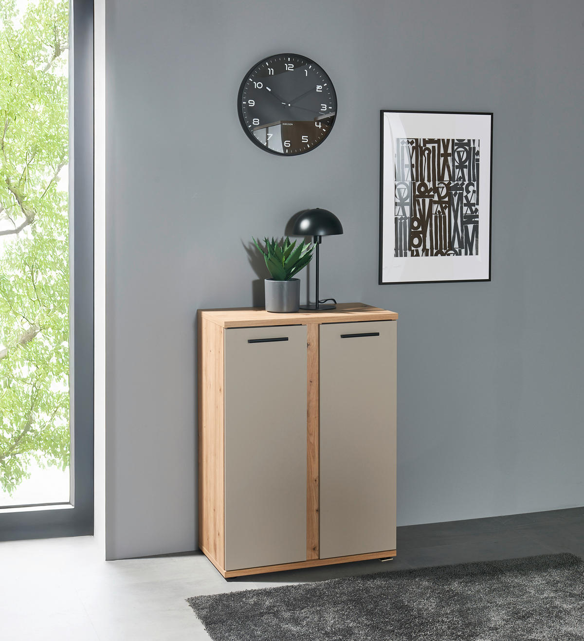 AKTENSCHRANK Kaschmir, Eiche Artisan  - Kaschmir/Eiche Artisan, MODERN, Holzwerkstoff (68/95/38cm) - MID.YOU