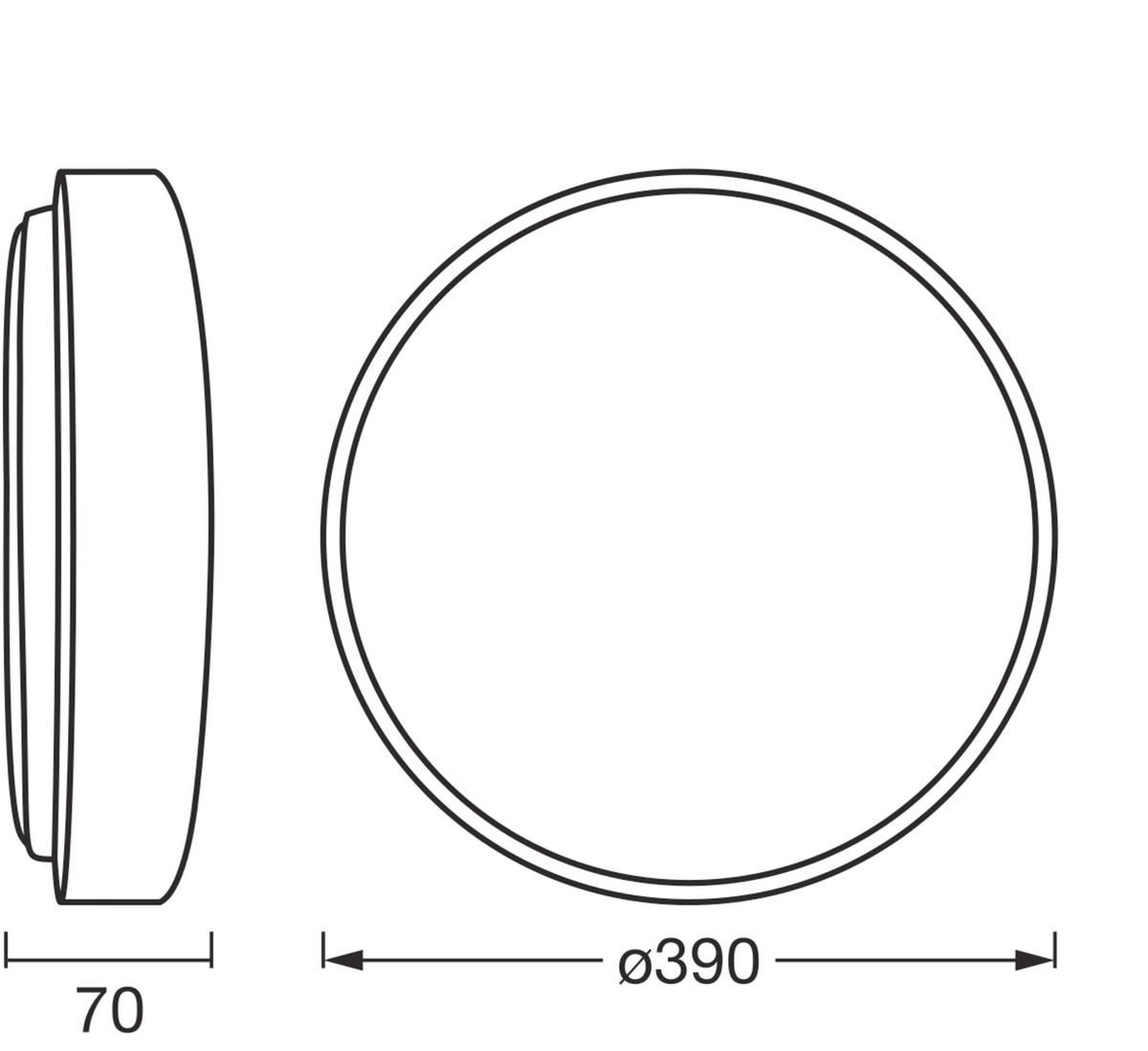 LED-DECKENLEUCHTE 39/7 cm   - Basics, Metall (39/7cm) - Osram