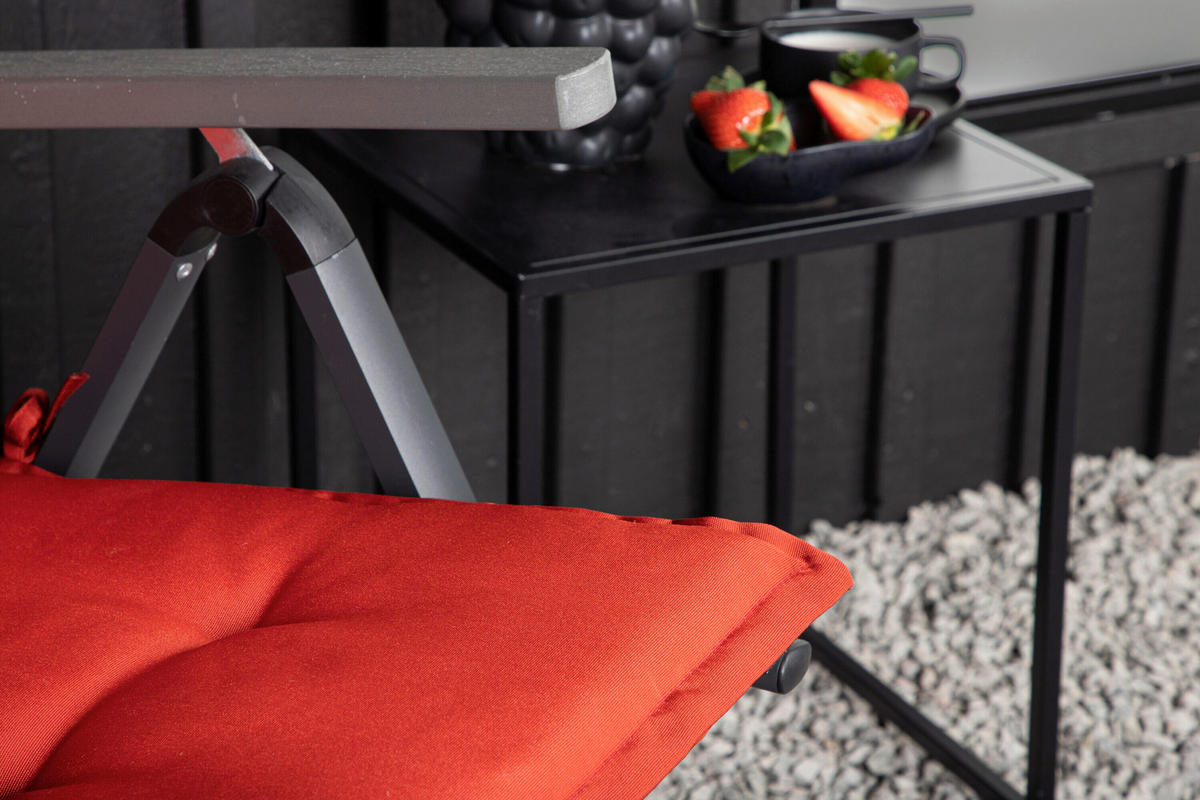 GARTENSITZKISSENSET Uni  - Rot, MODERN, Textil (116/5,5/46cm) - Gardenson