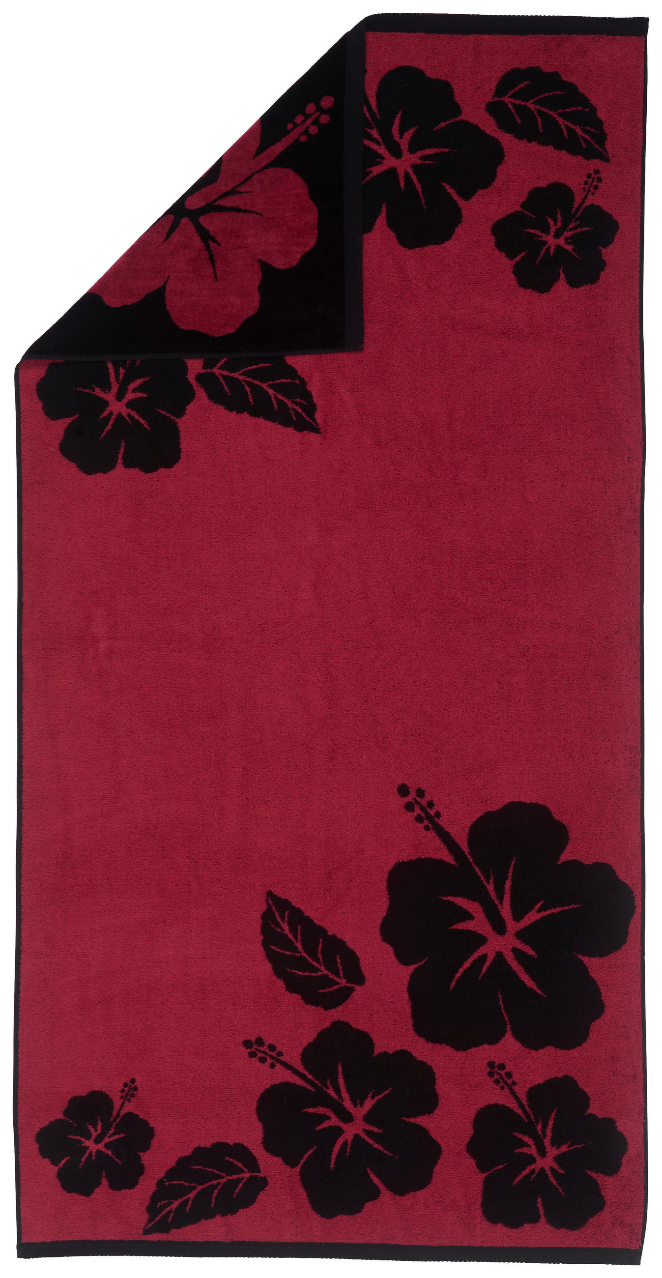 OSUŠKA NA PLÁŽ, 90/180 cm, černá, pink - pink/černá, Konvenční, textil (90/180cm) - Esposa