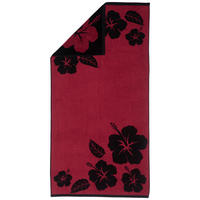 STRANDTUCH Schwarz, Pink 90/180 cm  - Pink/Schwarz, KONVENTIONELL, Textil (90/180cm) - Esposa