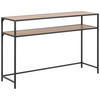 KONSOLENTISCH Schwarz, Wildeiche  - Wildeiche/Schwarz, Trend, Holzwerkstoff/Metall (120/35/79cm)