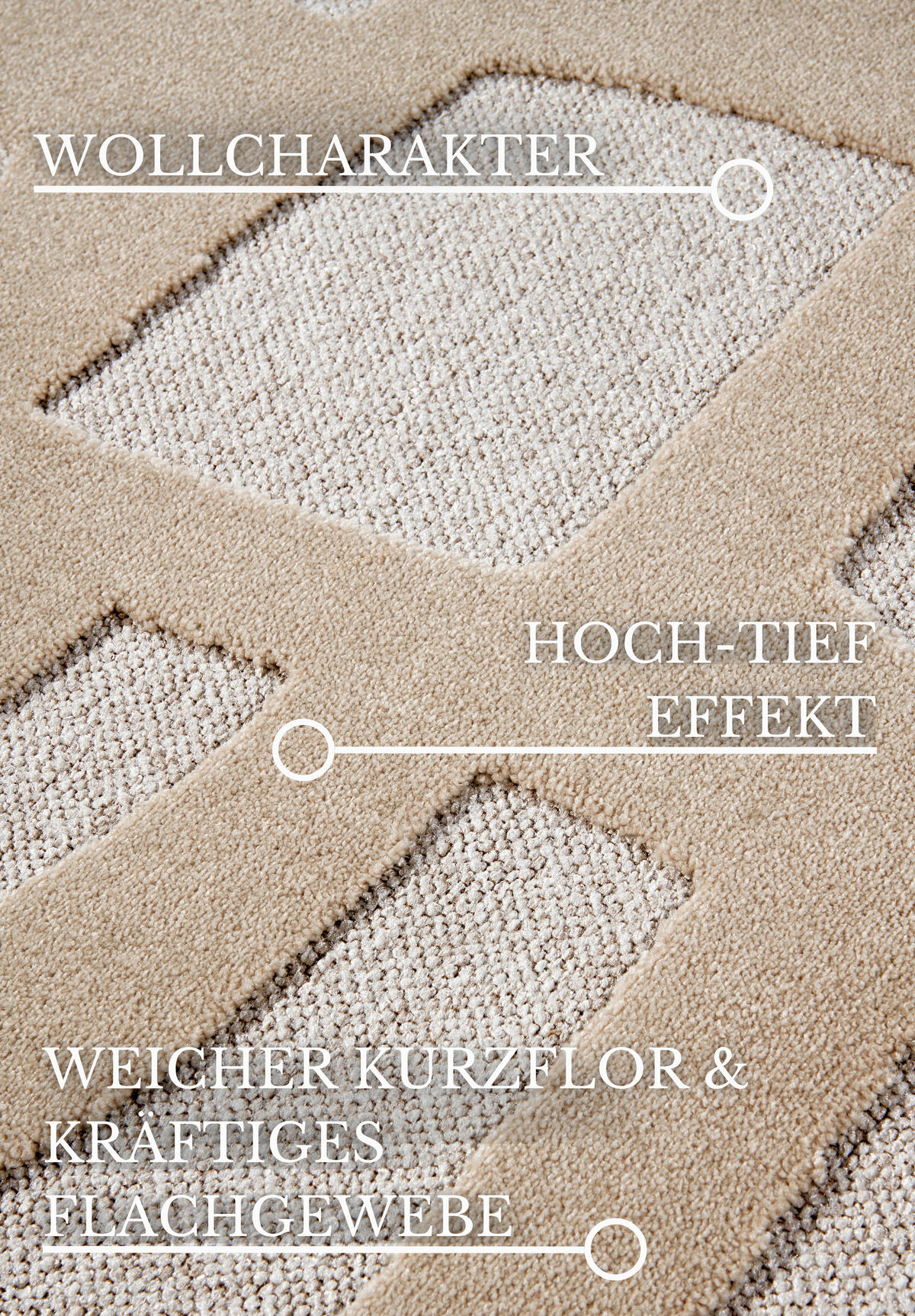 FLACHWEBETEPPICH 200/290 cm Kollektion 1879 Creme  - Creme, Design, Textil (200/290cm) - Villeroy & Boch
