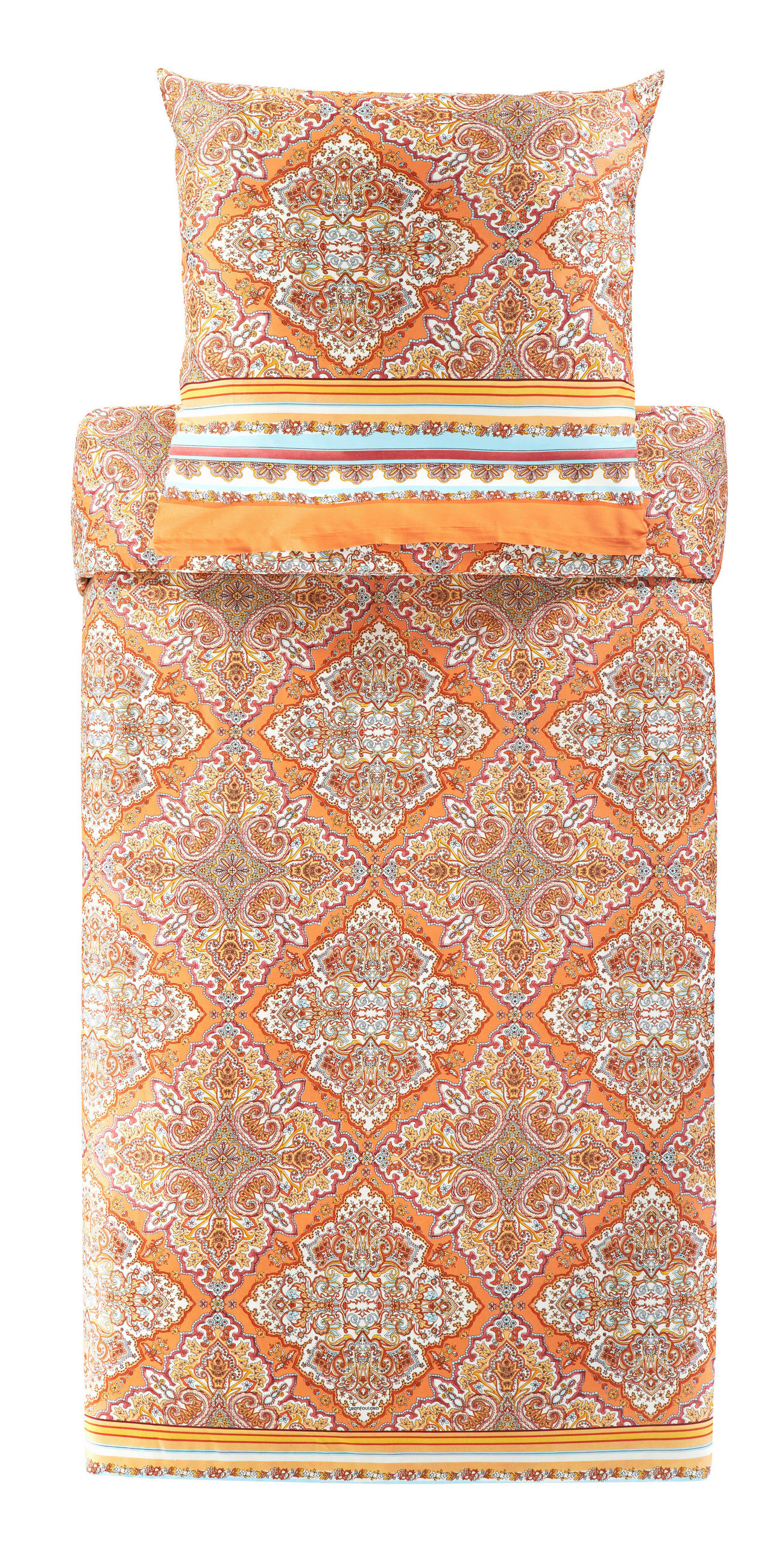 BETTWÄSCHE Marechiaro Satin 200/200 cm  - Orange, KONVENTIONELL, Textil (200/200cm) - Bassetti