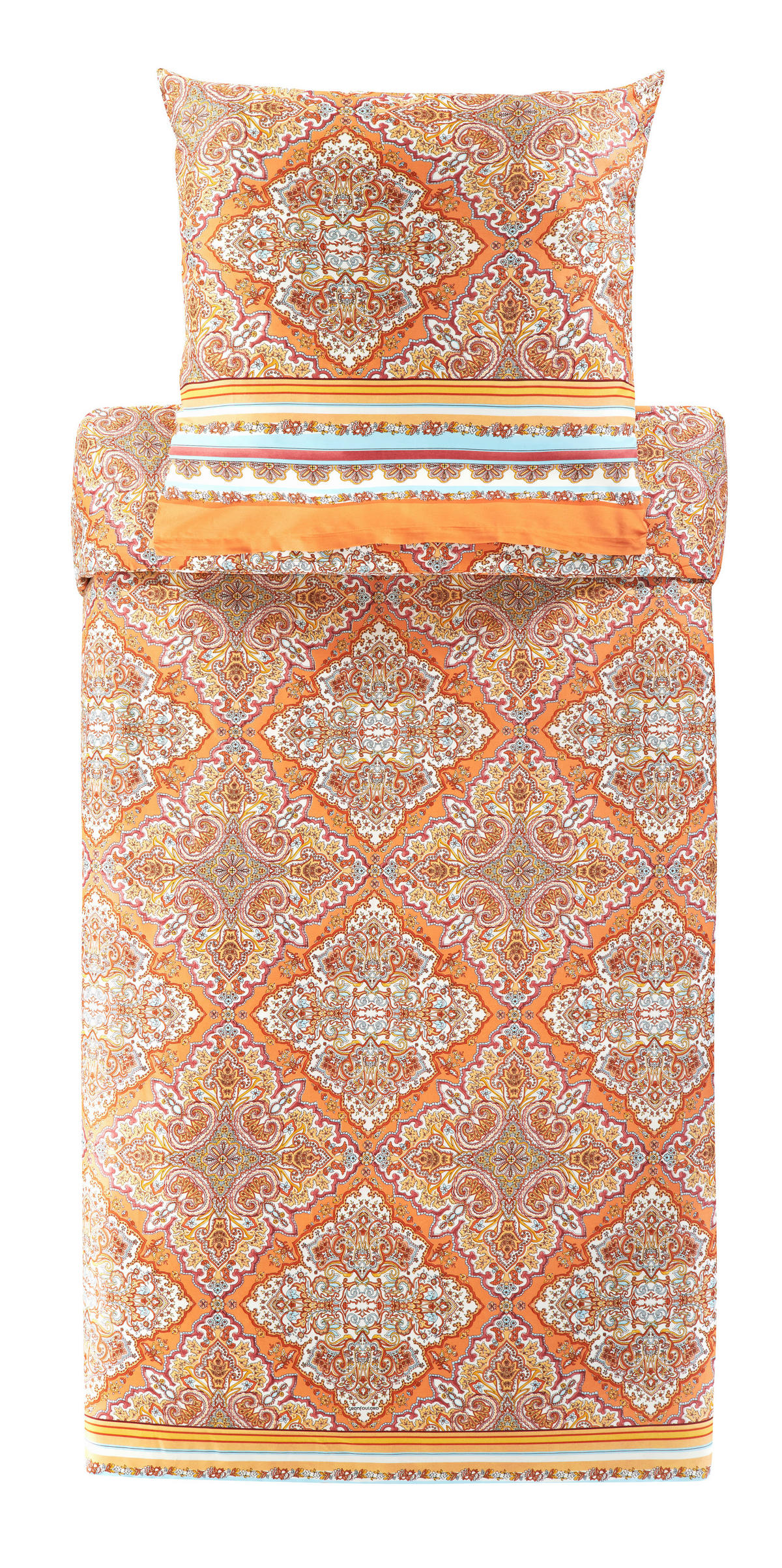 BETTWÄSCHE Marechiaro Satin 200/200 cm  - Orange, KONVENTIONELL, Textil (200/200cm) - Bassetti