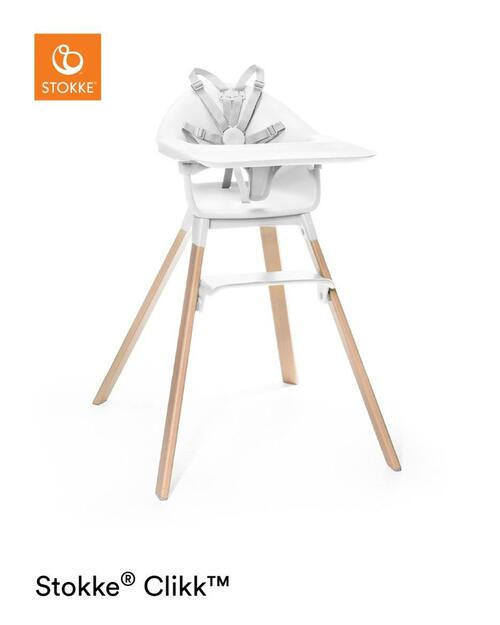 HOCHSTUHL Clikk Naturfarben, Weiß  - Naturfarben/Weiß, Basics, Holz/Kunststoff (56/69/59cm) - Stokke