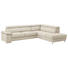 WOHNLANDSCHAFT in Beige Leder - Beige/Alufarben, Design, Leder/Metall (275/226cm) - Beldomo Premium