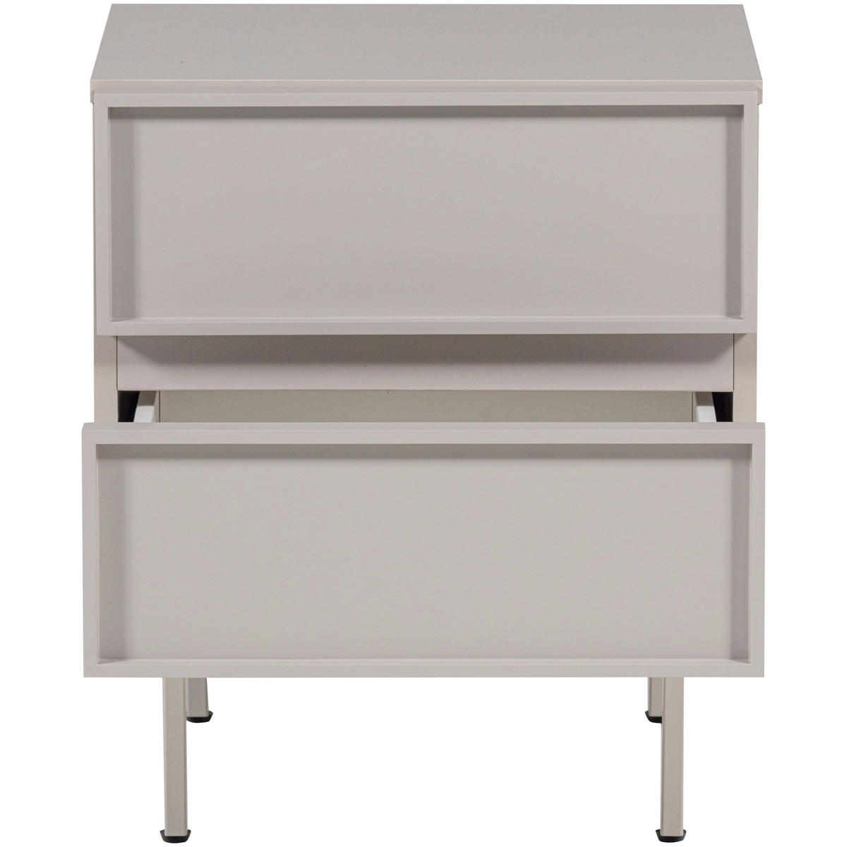 NACHTTISCH 45/51/42 cm  - Sandfarben, Design, Holzwerkstoff/Metall (45/51/42cm) - Livetastic