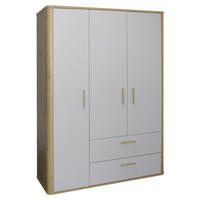 ORMAR ZA DJEČJU ODJEĆU  Lilly  - siva/hrast Artisan, Basics, drvni materijal/plastika (138/189/51cm)