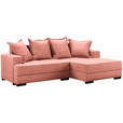 ECKSOFA in Webstoff Rot, Hellrot  - Hellrot/Rot, KONVENTIONELL, Holz/Textil (238/148cm) - Carryhome