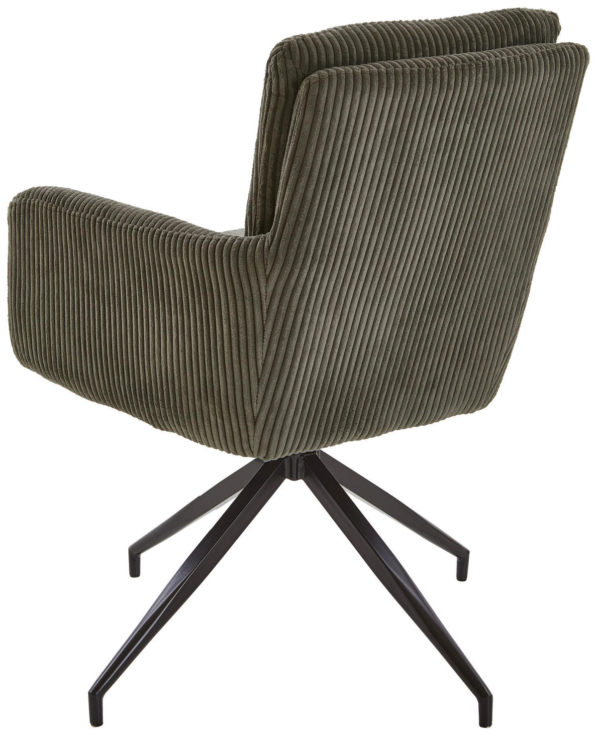 ARMLEHNSTUHL  in Eisen Cord  - Waldgrün/Schwarz, Design, Textil/Metall (60/90/68cm) - Valdera