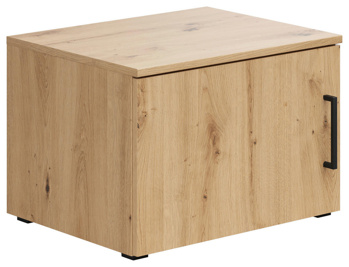 SZEKRÉNYRÁTÉT  - fekete/Artisan tölgy, Modern, műanyag/faalapú anyag (50/35/40cm) - Carryhome