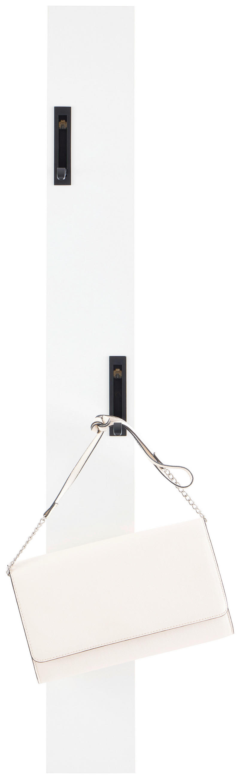 Garderobe Leony H: 110 cm Weiss, 4 Haken