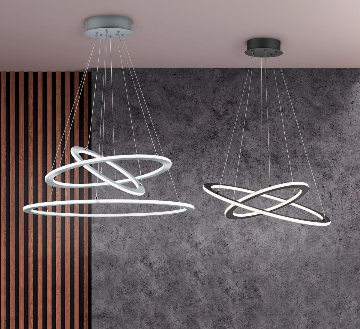 LED FÜGGESZTÉK - antracit, Design, fém (80,3/200cm)