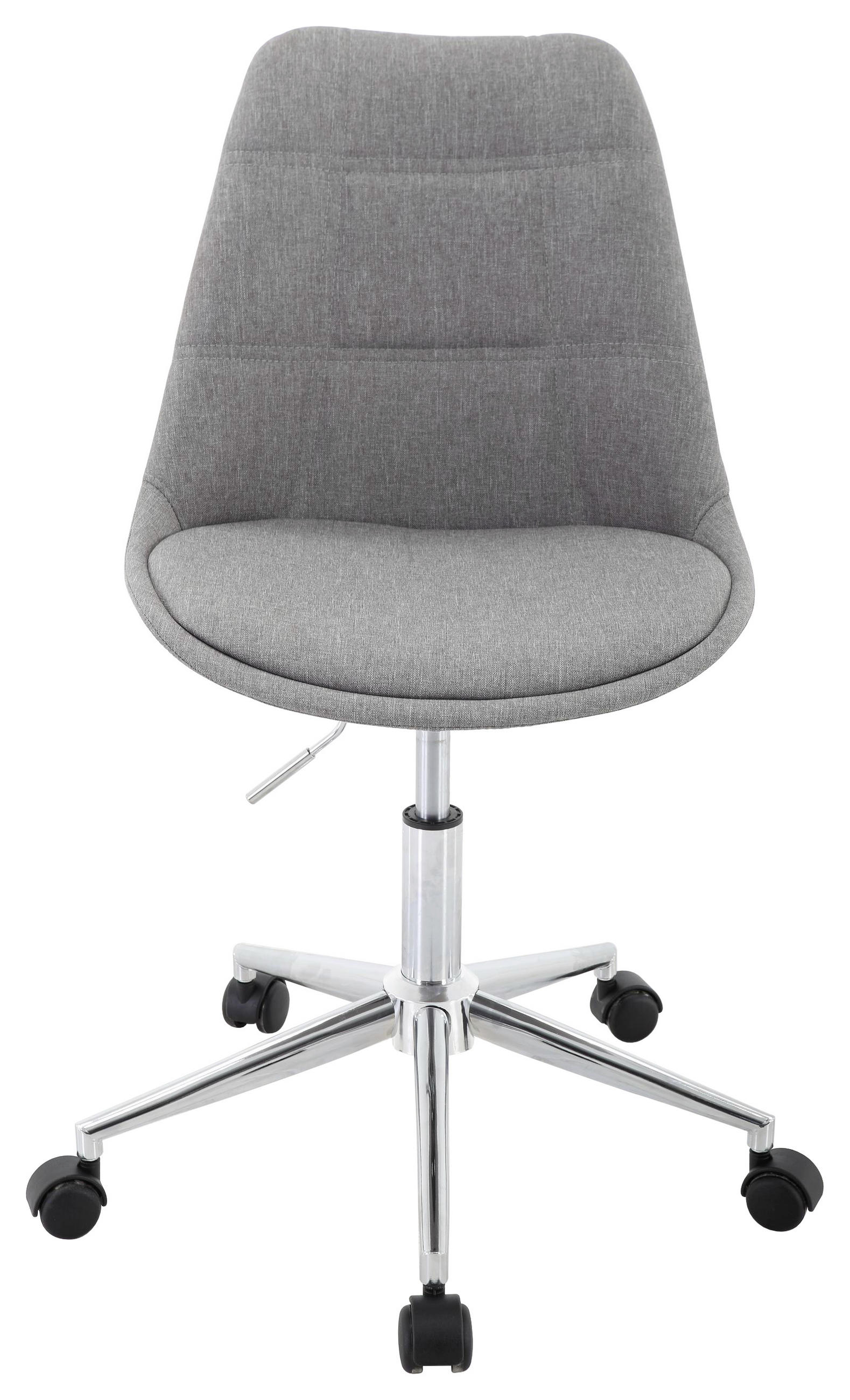 OTOČNÁ STOLIČKA PRE MLÁDEŽ, tkaná textília, chrómová, svetlosivá - svetlosivá/chrómová, Konventionell, kov/textil (49/96/56cm) - Carryhome