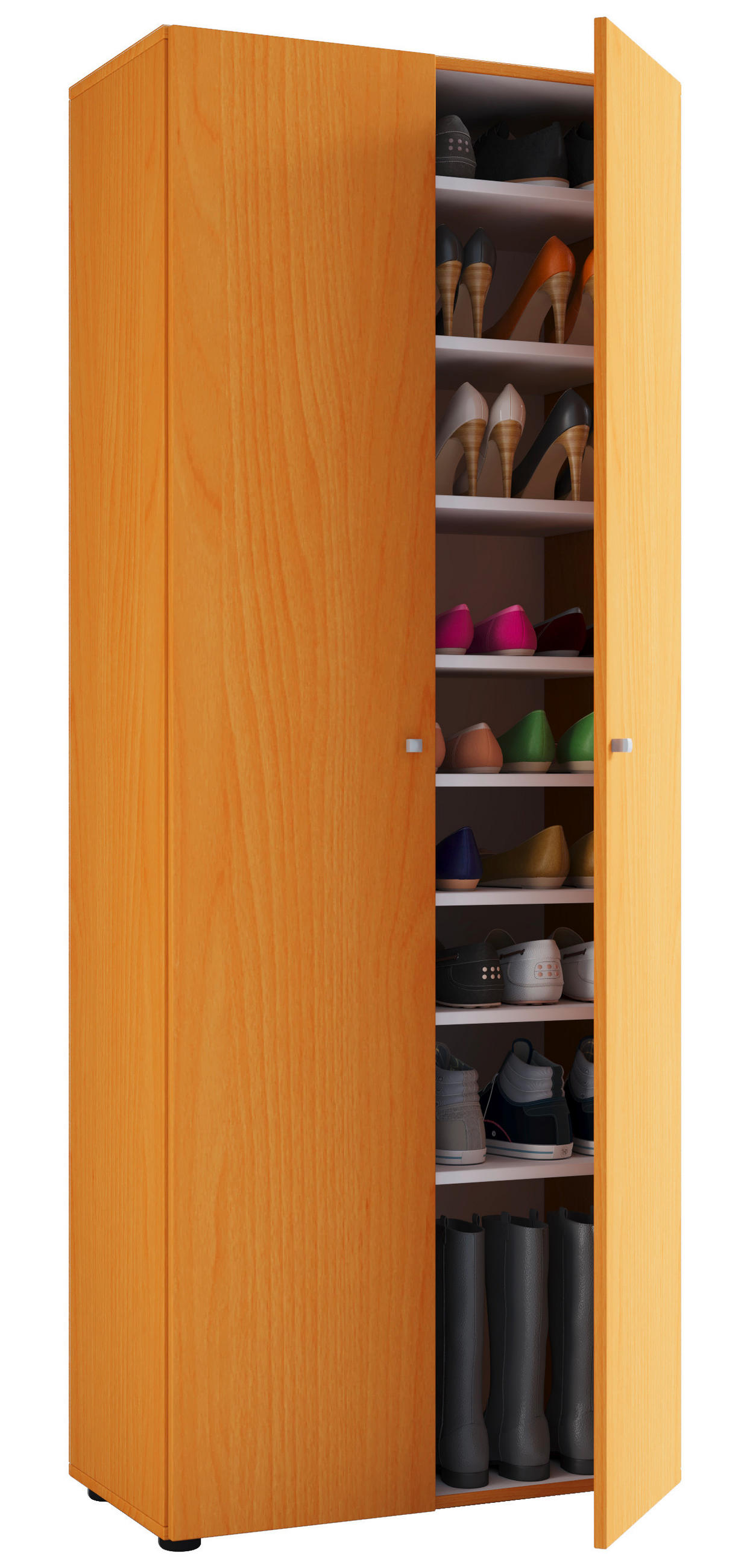 SKOSKÅP Vandol i 71/180/39 cm - bokfärgad/svart, Design, trämaterial/plast (71/180/39cm) - MID.YOU
