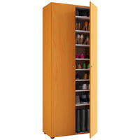 SCHUHSCHRANK Vandol  in 71/180/39 cm  - Buchefarben/Schwarz, Design, Holzwerkstoff/Kunststoff (71/180/39cm) - MID.YOU