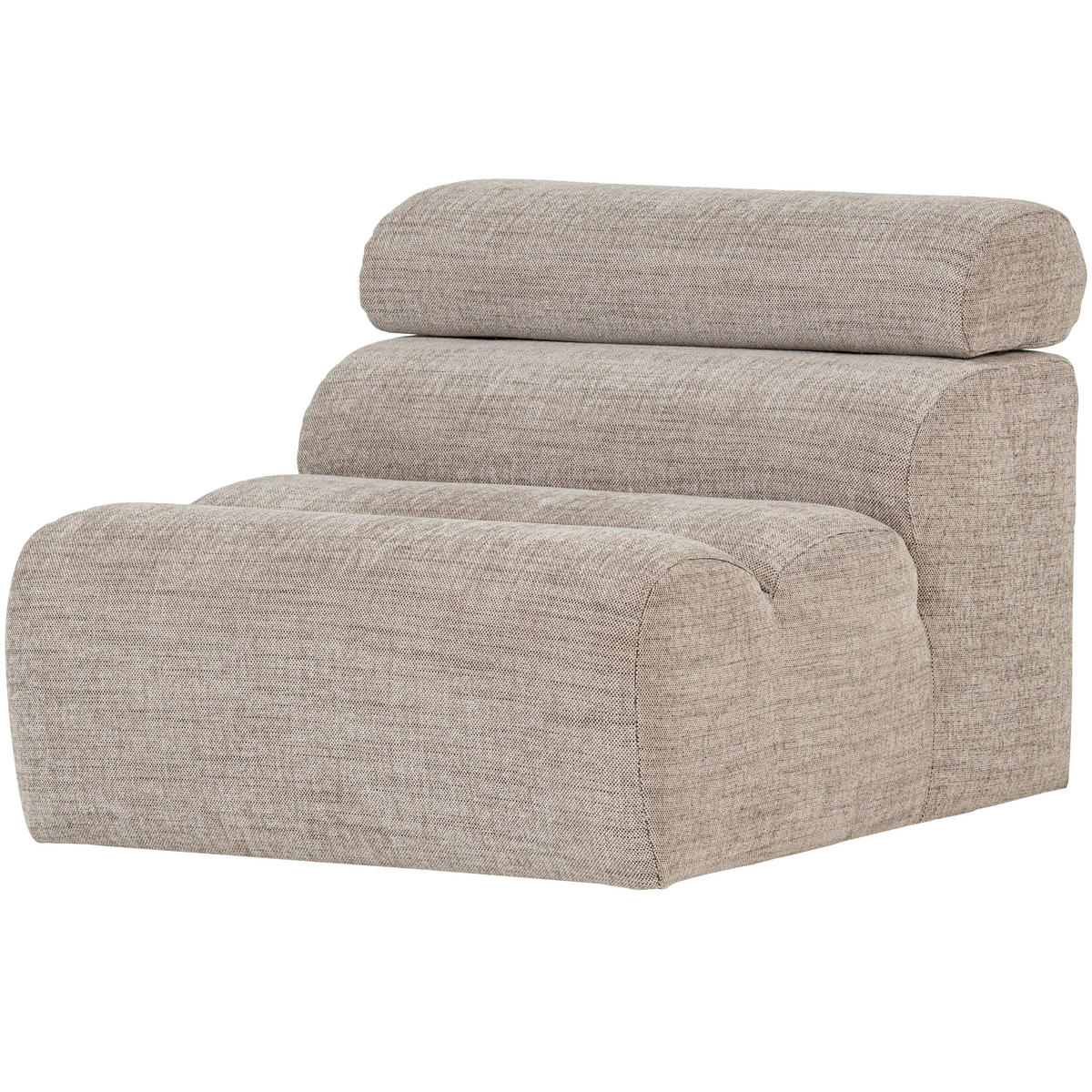 SOFAELEMENT Novi Webstoff Naturfarben  - Schwarz/Naturfarben, Design, Kunststoff/Textil (82/86/113cm) - Livetastic