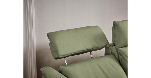 TRAPEZSOFA in Mikrofaser Hellgrün - Schwarz/Hellgrün, KONVENTIONELL, Textil/Metall (221/103/95cm) - Dieter Knoll