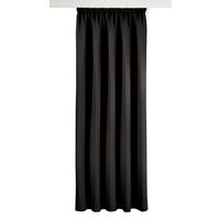 FERTIGVORHANG black-out (lichtundurchlässig)  - Schwarz, Basics, Textil (140/245cm)