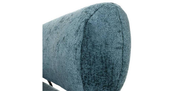 ECKSOFA Türkis Chenille  - Türkis/Schwarz, Design, Holz/Textil (265/200cm) - Landscape