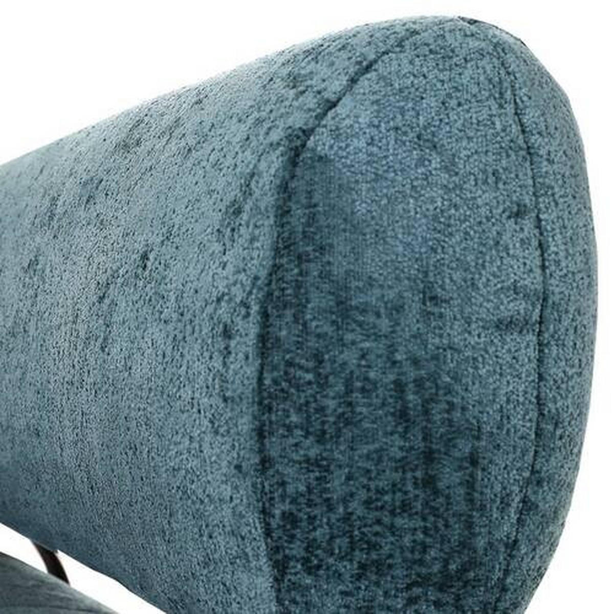 ECKSOFA in Chenille Türkis  - Türkis/Schwarz, Design, Holz/Textil (265/200cm) - Landscape