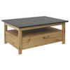 COUCHTISCH 110/80/45 cm rechteckig Dunkelgrau, Eiche Artisan  - Dunkelgrau/Schwarz, Basics, Holzwerkstoff/Metall (110/80/45cm) - Hom`in