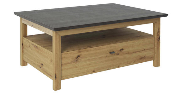 COUCHTISCH in Holzwerkstoff 110/80/45 cm  - Dunkelgrau/Schwarz, Basics, Holzwerkstoff/Metall (110/80/45cm) - Hom`in