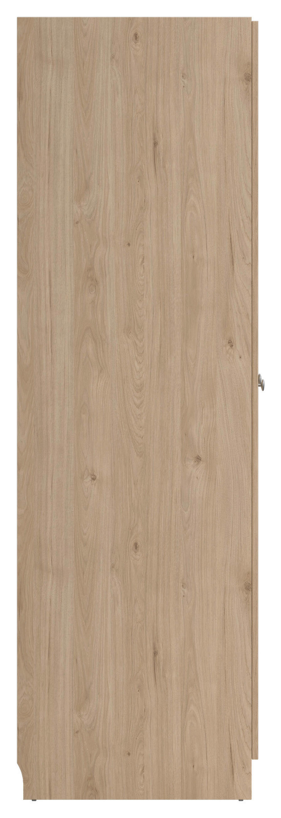 OMARA S KLASIČNIMI VRATI, barve hrasta  - srebrne barve/barve hrasta, Moderno, kovina/leseni material (195,5/200/61,7cm) - MID.YOU