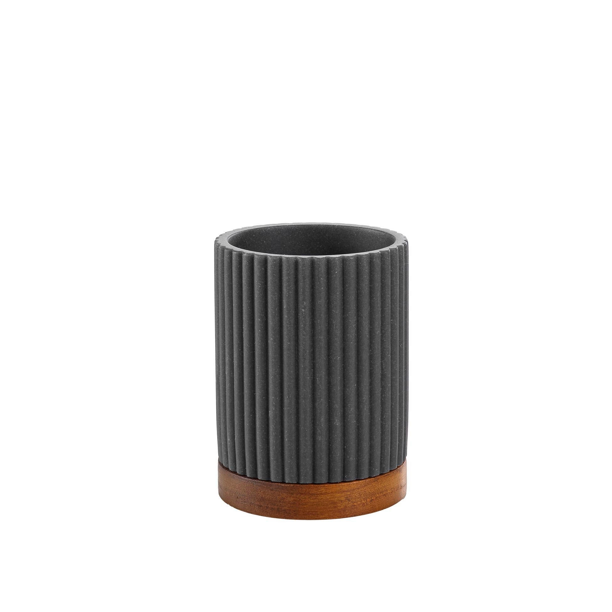 DRŽAČ ČETKICA ZA ZUBE  antracit  plastika  NATURELA  - antracit, Basics, plastika (8/8/10.8cm) - Homeware