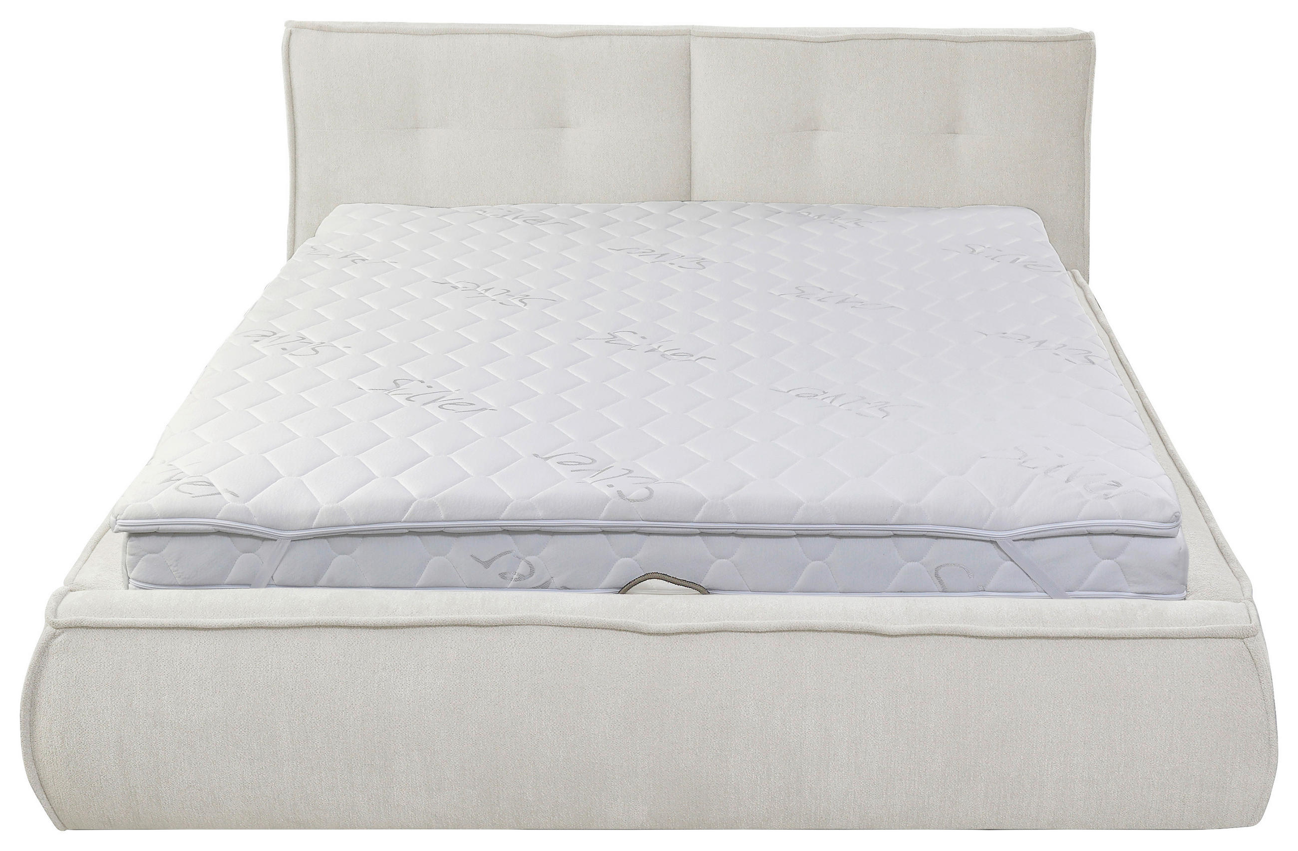 Thumbnail - Livetastic Polsterbett, Beige, Metall, Kiefer, Hartholz, 7-Zonen, 180x200 cm, alternative Größen erhältlich, Schlafzimme...